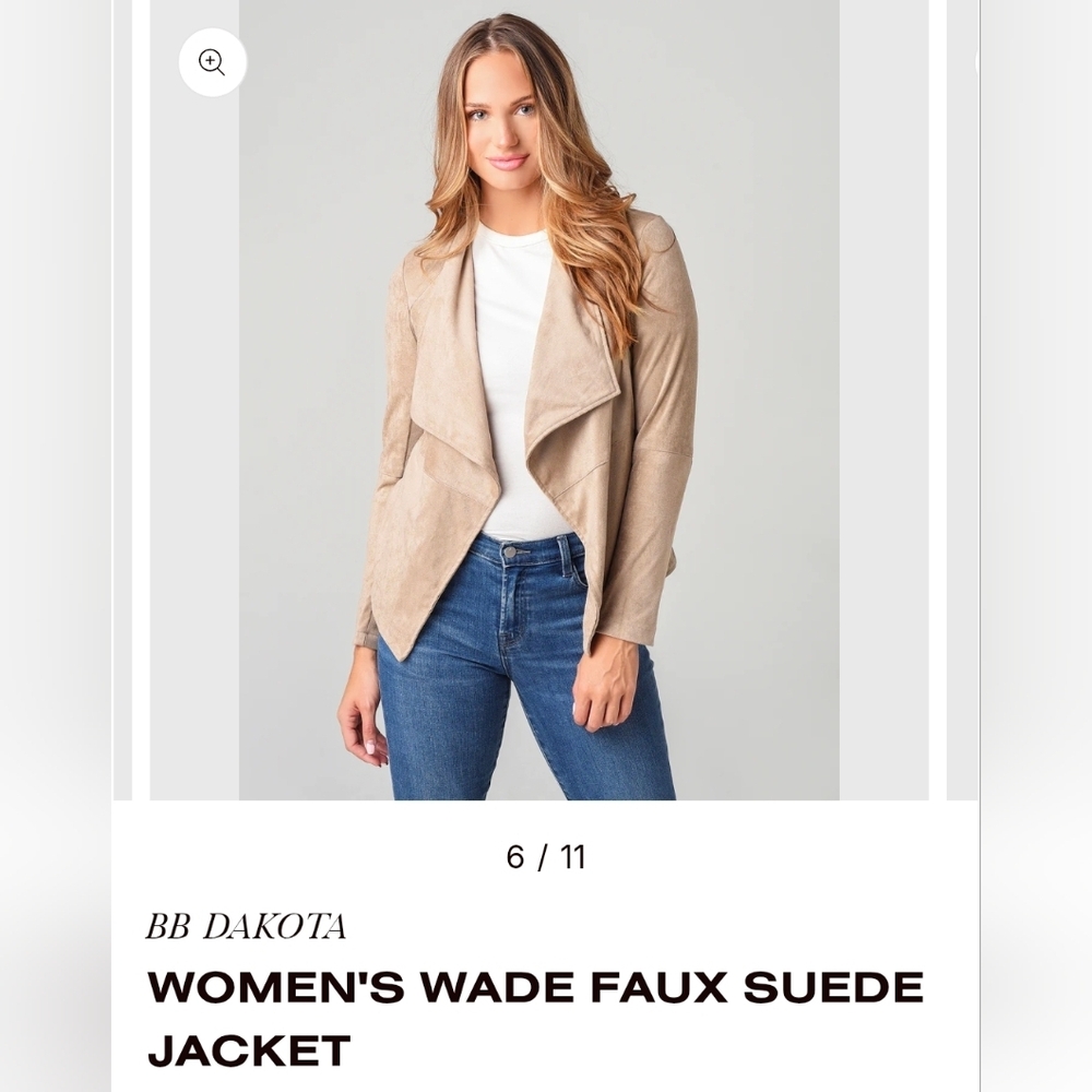 BB Dakota Women's Beige Faux Suede Jacket